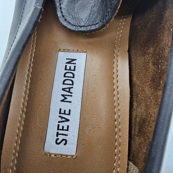 Steve Madden Palmir Mens Black Leather Bit Hardware Slip On Loafer Size 7 - Picture 8 of 11